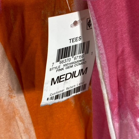 JM Collection Women's Pink Gen Combo Square-Neck Cold-Shoulder Top SZ M - Picture 11 of 11